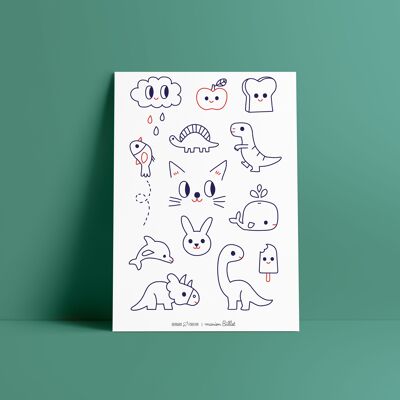 Color temporary tattoos - Grrrr