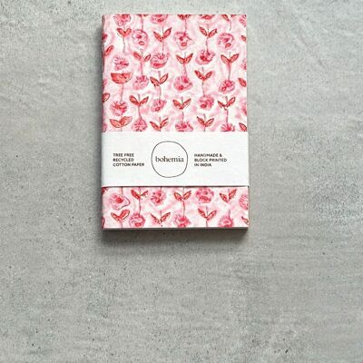 Girlanden-Notizbuch, Vintage-Rosa