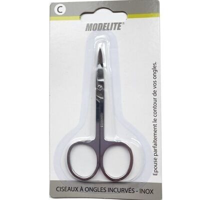Curved stainless steel nail scissors