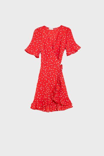 mini-robe rouge à pois 1