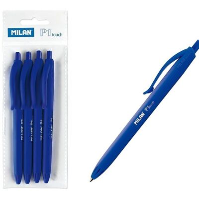 blue ink ballpoint pens x 4