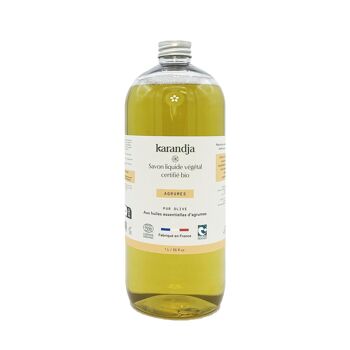 Savon liquide végétal pur olive certifié bio AGRUMES 1 L