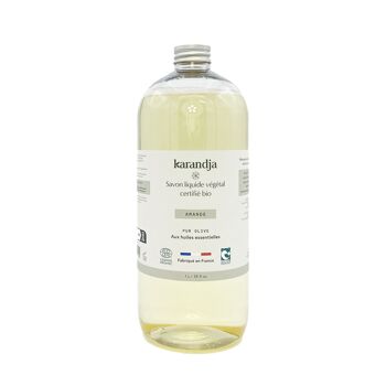Savon liquide végétal pur olive certifié bio AMANDE 1 L