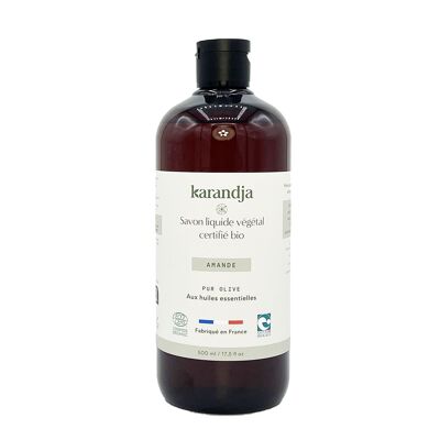 Sapone liquido vegetale puro all'oliva certificato biologico MANDORLA 500ml