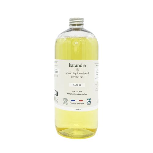 Savon liquide végétal pur olive certifié bio NATURE 1L