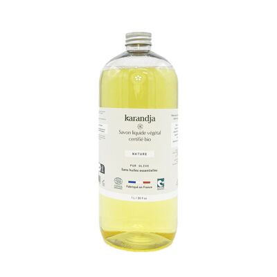NATURE certified organic pure olive vegetable liquid soap 1L