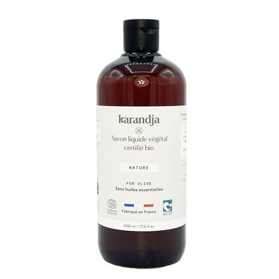 NATURE jabón líquido vegetal puro de oliva ecológico certificado 500ml