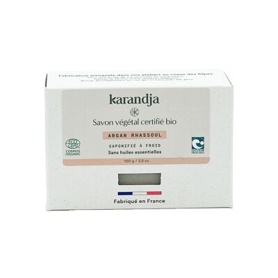 ARGAN RHASSOUL certified organic vegetable soap: Volume - 100g
