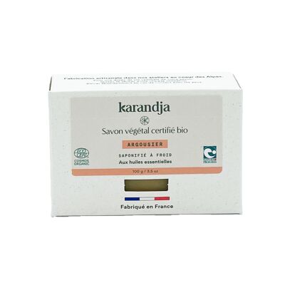 Certified organic sea buckthorn vegetable soap: Volume - 100g