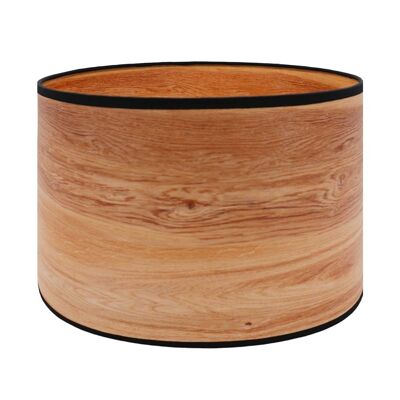 Cherry wood effect bedside lampshade