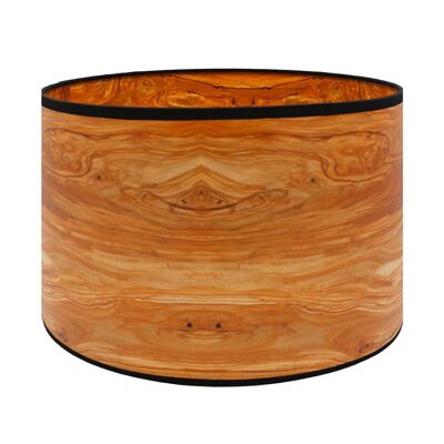 Walnut wood effect floor lamp shade