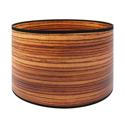 Pine wood effect floor lamp shade