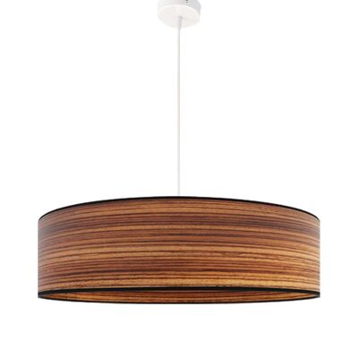 Pine wood effect printed pendant light