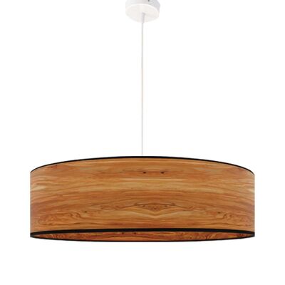 Walnut wood effect printed pendant light
