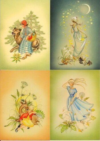 Série de cartes postales FAIRY TALES 1955 11 motifs 1