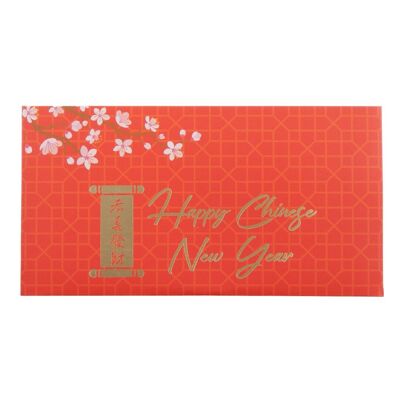 Enveloppes d'argent du Nouvel An chinois (paquet de 10) - Rouge et Or