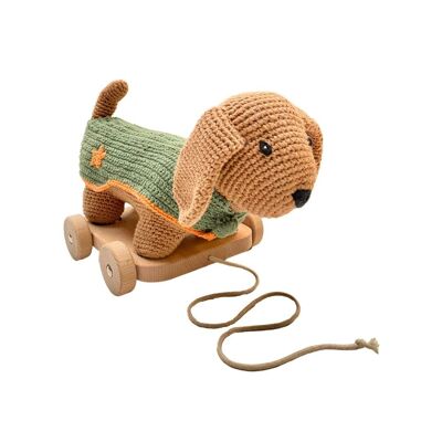 Baby 2 in 1 Pull along toy dachshund dog