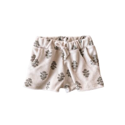 Shorts de felpa / solo florales