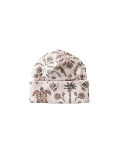 Terry beanie / oriental turtles