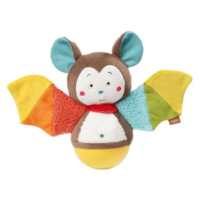 Stehauf Bat – Juguete de motricidad para agarrar, tocar, sentir y pinchar – Para bebés y niños pequeños a partir de 0 meses – Tamaño: 20 cm