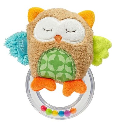 Rattle Ring Owl – grasping toy for rattling, feeling & playing