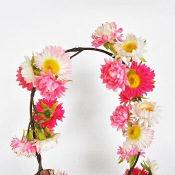 Guirlande de fleurs rose artificielle 180 cm - Décoration florale 3