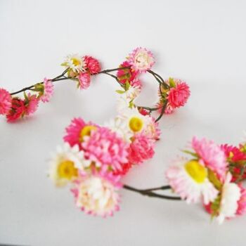 Guirlande de fleurs rose artificielle 180 cm - Décoration florale 4
