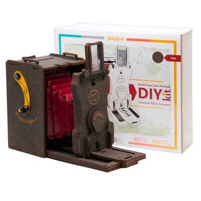 Kit de mini appareil photo instantané à sténopé DIY pour auto-assemblage (marron teinté)