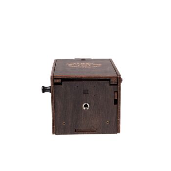 Kit de mini appareil photo instantané à sténopé DIY pour auto-assemblage (marron teinté) 17