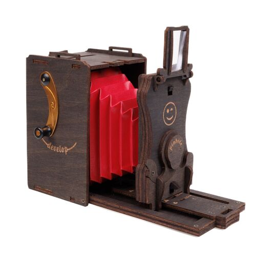Pre-assembled Pinhole Instant Mini Film Camera (Stained brown)