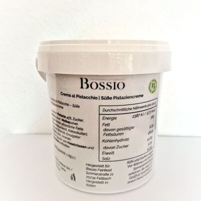 Cubo de 1 KG - Crema de pistacho 45% con pistachos sicilianos