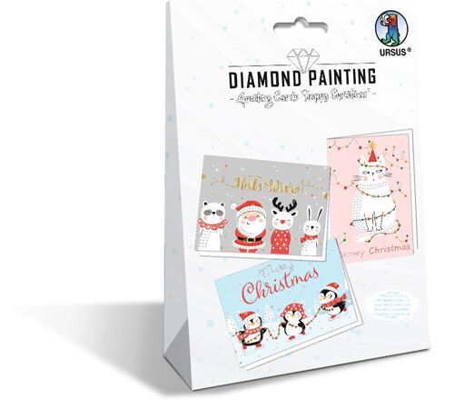 Diamond Painting Greeting Cards "Happy Christmas"