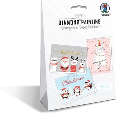 Diamond Painting Greeting Cards "Happy Christmas"