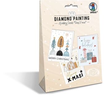 Cartes de vœux avec peinture au diamant « Cozy X-Mas » 1