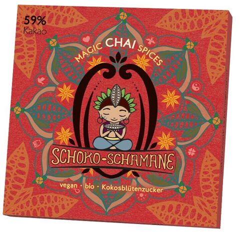 vegane Schokolade bio - Schoko-Schamane „Chai" 15 x 50g