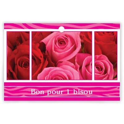 Eternel 1002 016 Bon pour 1 bisou x 10 cartes - Carte de vœux