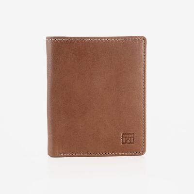 Leather wallet for men, leather color, Series 1977/LEATHER. 9x11cm