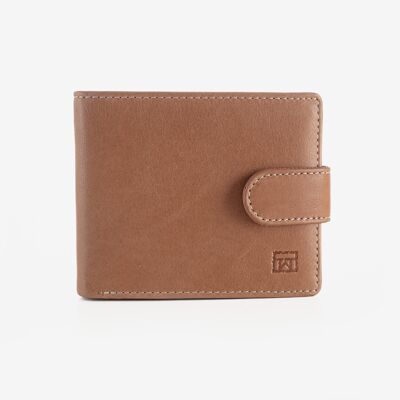 Leather wallet for men, leather color, Series 1977/LEATHER. 11x9cm