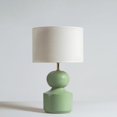 Lámpara de mesa Capri de madera verde claro