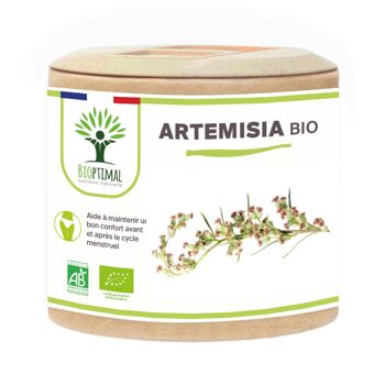 Artémisia Bio - Complément alimentaire - 100% Armoise en Poudre - Appétit Cycle Menstruel Santé rénale - Fabriqué en France - Certifié Ecocert - Vegan - gélules 1