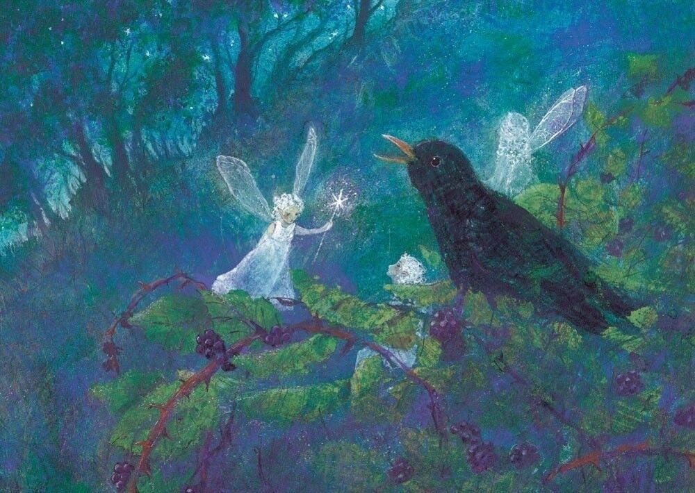 Cartolina Merlo ed Elfo