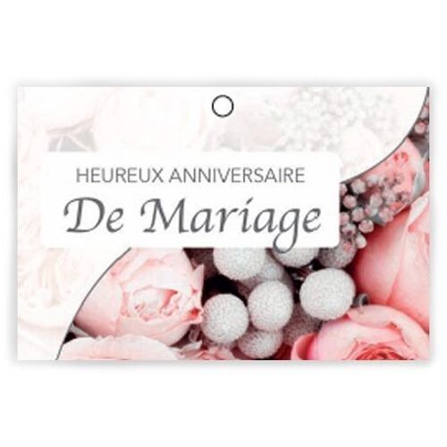 Pure 1001 009 Heureux anniversaire de mariage x 10 cartes - Carte de vœux