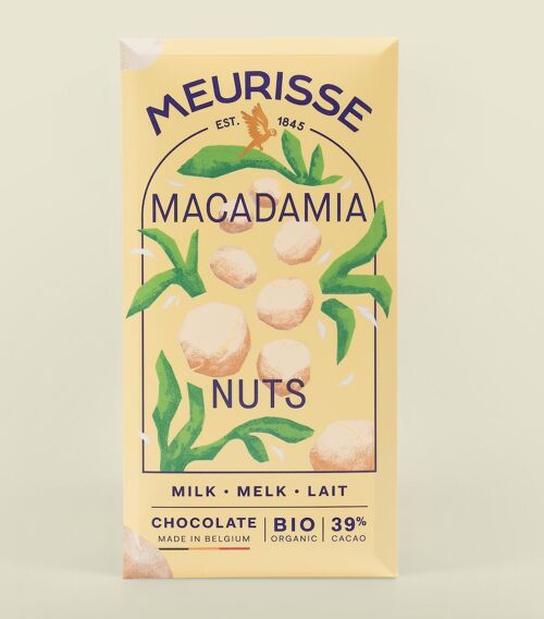 Organic Milk Chocolate with Macadamia Nuts (100g)