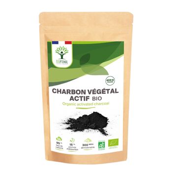 Charbon végétal actif bio en poudre - Digestion Ventre Plat Cholestérol - Colorant alimentaire Noir - Conditionné en France - Certifié Ecocert - Vegan 7