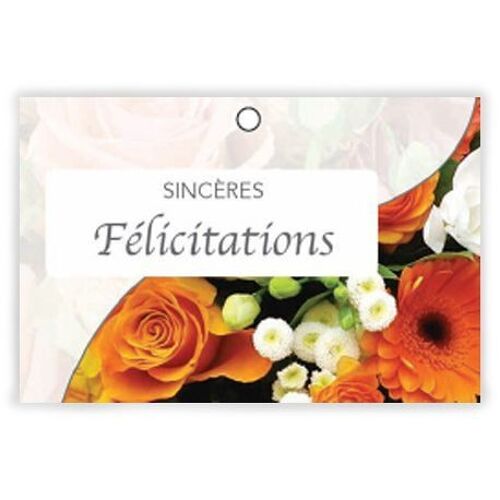 Pure 1001 017 Sincères Félicitations x 10 cartes - Carte de vœux