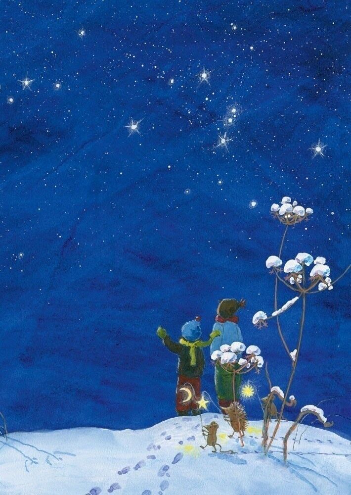 Cartolina del cielo invernale