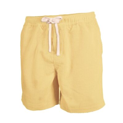 Beach horizon velvet shorts – Yellow