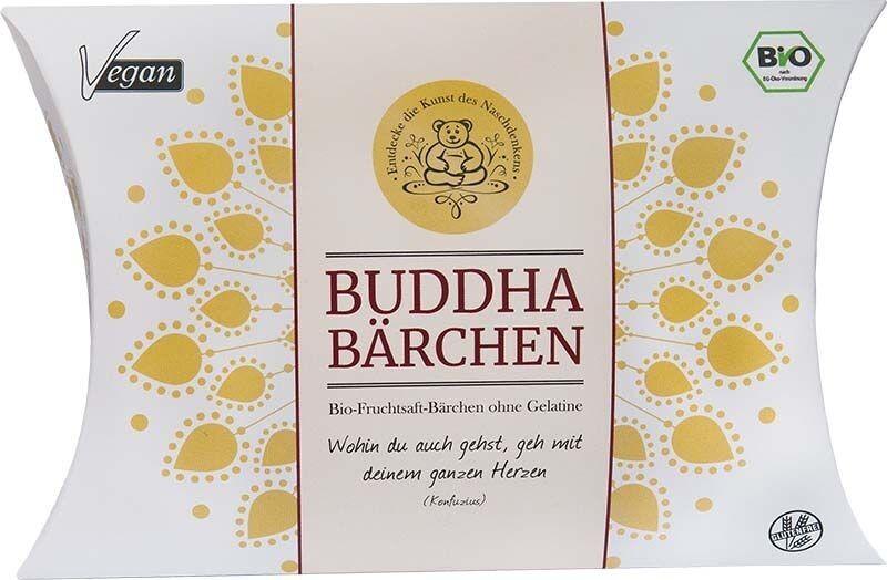 Gummy Bears vegan bio - Oreiller Bouddha ours emballage blanc 10 x 75g