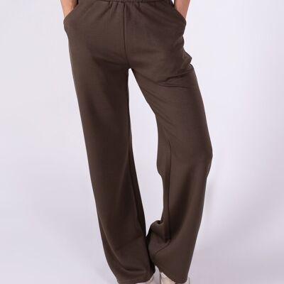 Pantaloni sportivi da donna taupe cupro viscosa - PALERMO