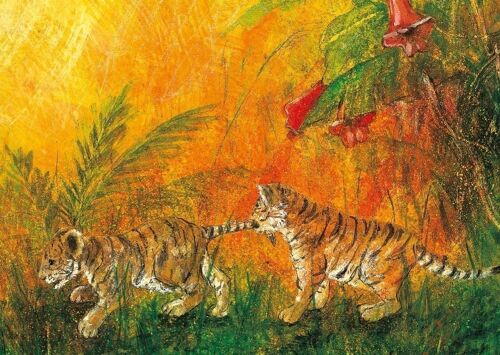 Junge Tiger Postkarte